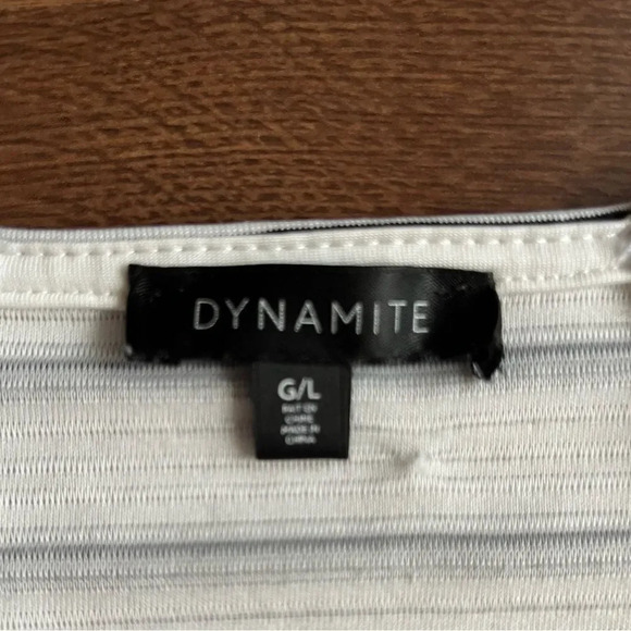 🤍 Dynamite Striped Button-Up Cardigan Top – Tailored Fit - Picture 4 of 8